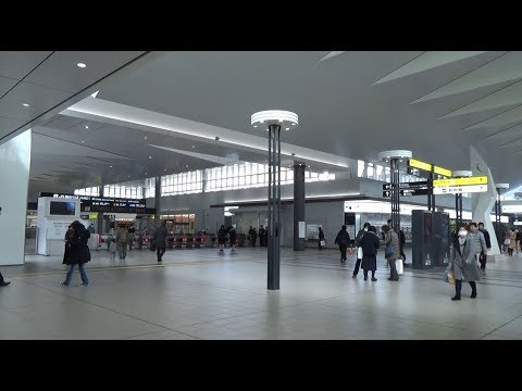 広島駅の2階通路 （2019.2.22） - YouTube