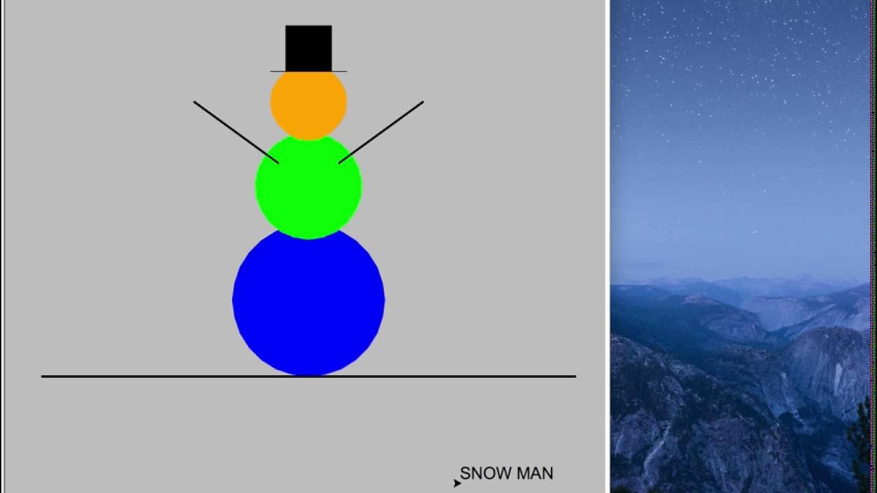 Intro to turtles / Python / Drawing a snow man - YouTube