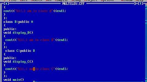 write a program to implement in multilevel inheritance in c++