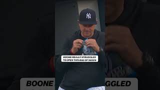 "Boone looked like he was trying to break into Fort Knox to get those seeds" 😂 #mlb #baseball