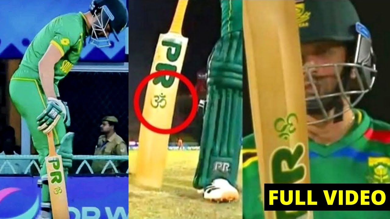 keshav-maharaj-s-bat-with-om-sign-during-pak-vs-sa-match-video-viral