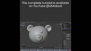 Modeling a teddy bear in Blender | #shorts