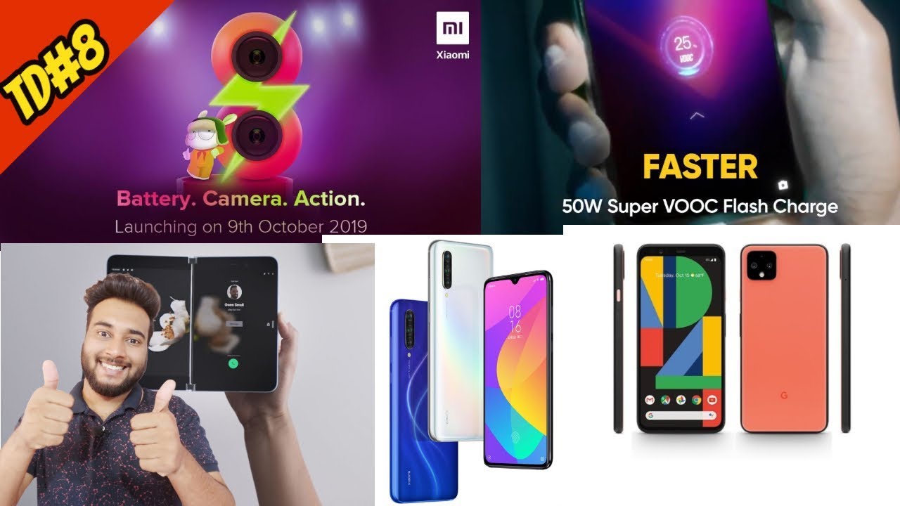 [Hindi] Realme X2 Pro , Redmi 8 India October Launch, Mi CC9 ,Surface Duo📱📱-TD#8 tech news brasil