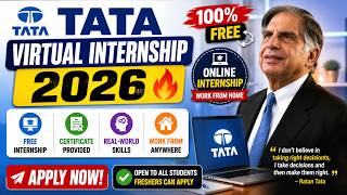 TATA Virtual Internship 2026 🔥 | Free Online Internship 💻 | Certificate + Skills | Apply Now