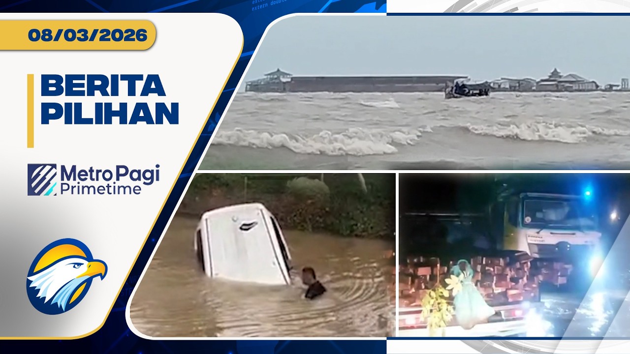 BERITA PILIHAN - Badai Laut, Kapal Tongkang Hantam Permukiman Warga,  Minibus Terjun ke Jurang