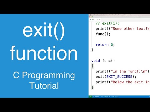 exit() function | C Programming Tutorial