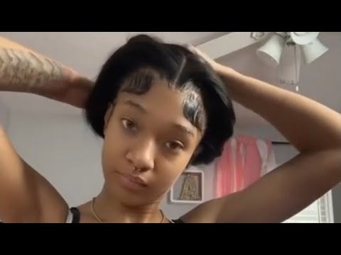 Girl farts while doing her hair