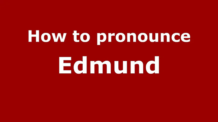 How to pronounce Edmund (French/France) - Pronounc...