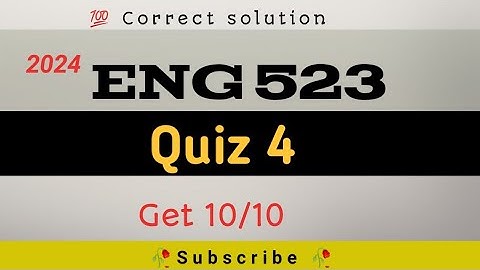 ENG 523 Quiz 4 🥀 2024🥀 correct solution|eng523 imp mcqs | final term preperation