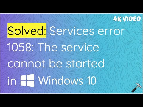 Fix: (1058) ERROR_SERVICE_DISABLED