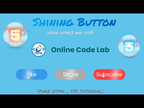 Shining button hover effect using CSS htm | Creating shining button effect using CSS