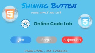 Shining button hover effect using CSS htm | Creating shining button effect using CSS