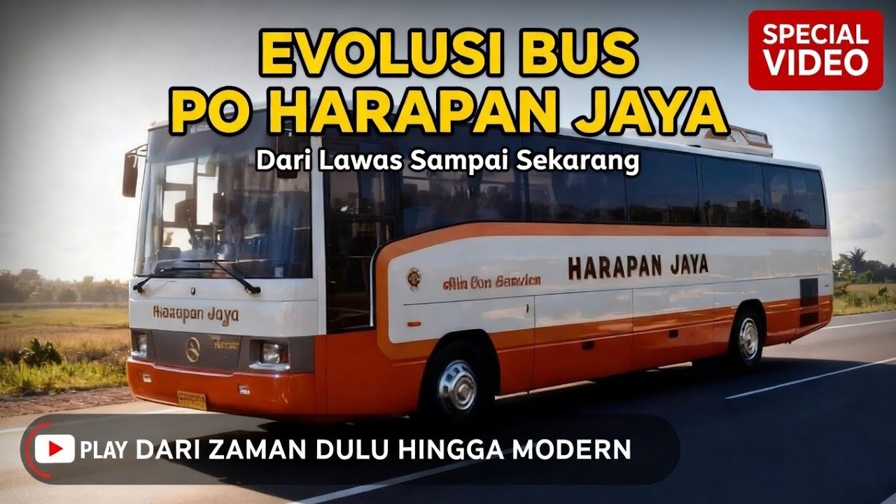 Nostalgia Kuda Oranye! Foto Jadul Bus Harapan Jaya Era 80-2000an Direkreasi Pakai AI – Bikin Kangen!