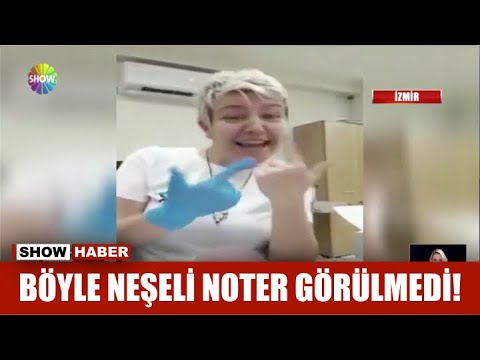 Böyle neşeli noter görülmedi!