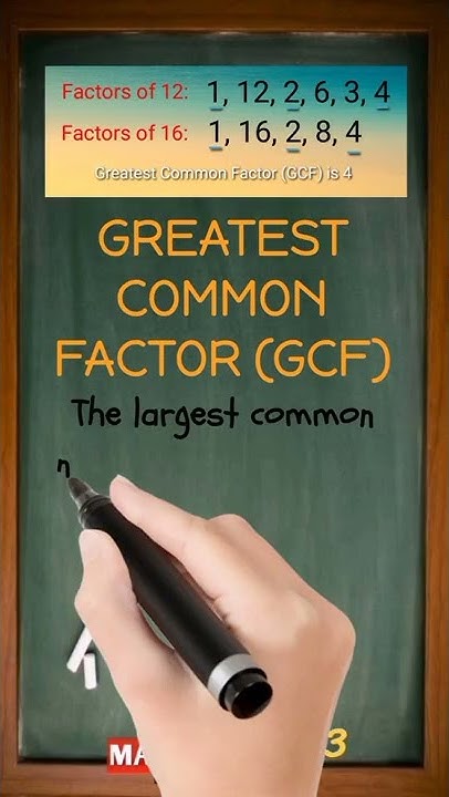 What is the Greatest Common Factor? | Easy GCF Definition in 30 Seconds ...