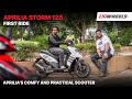 Aprilia Storm 125 BS6 First Ride Review | The Comfy Sporty Scooter For India? | ZigWheels.com
