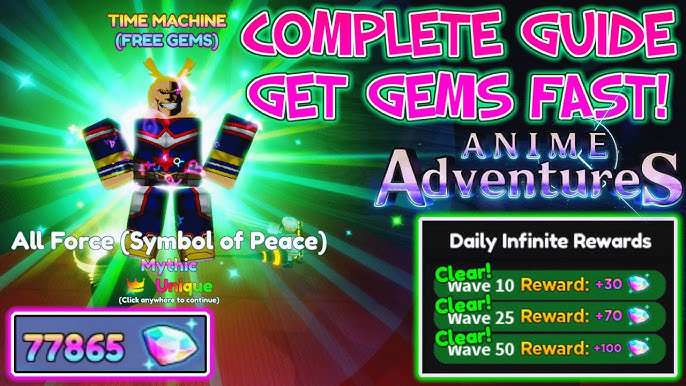 Roblox Anime Adventures, Boost Services, HUNT,Evolved,Raid,GEMS,Any Materials