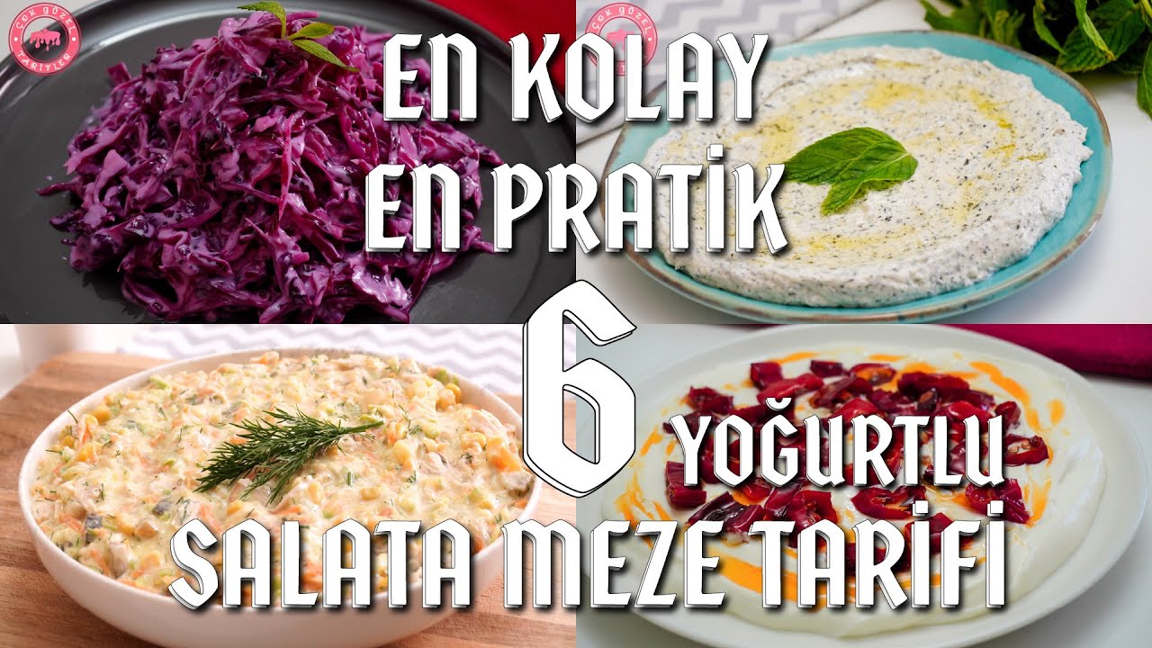 Yoğurtlu Salata ve Meze Tarifleri ???? Pratik ve Şık! Çok Kolay En Lezzetli 6 Çeşit Enfes Meze Tarifi Yoğurtlu Salata ve Meze Tarifleri ???? Pratik ve Şık! Çok Kolay En Lezzetli 6 Çeşit Enfes Meze Tarifi