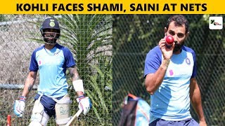 Watch: Kohli prefers facing Shami, Saini at nets on Day 1 of practice match