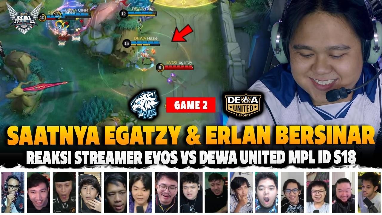 TANPA ALBERTT EVOS MASIH JAGO WOK🔥REAKSI STREAMER EVOS VS DEWA REGULAR SEASON MPL ID S18 | GAME 2