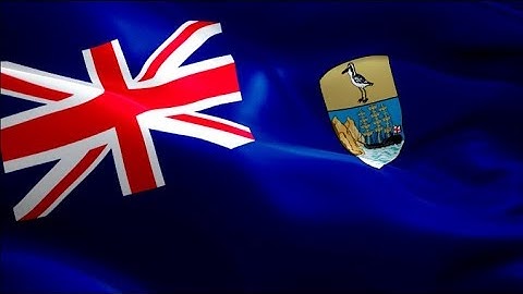 Saint Helena waving flag. National 3d Caribbean flag waving. Sign of Saint Helena‎‎. Saint Helena