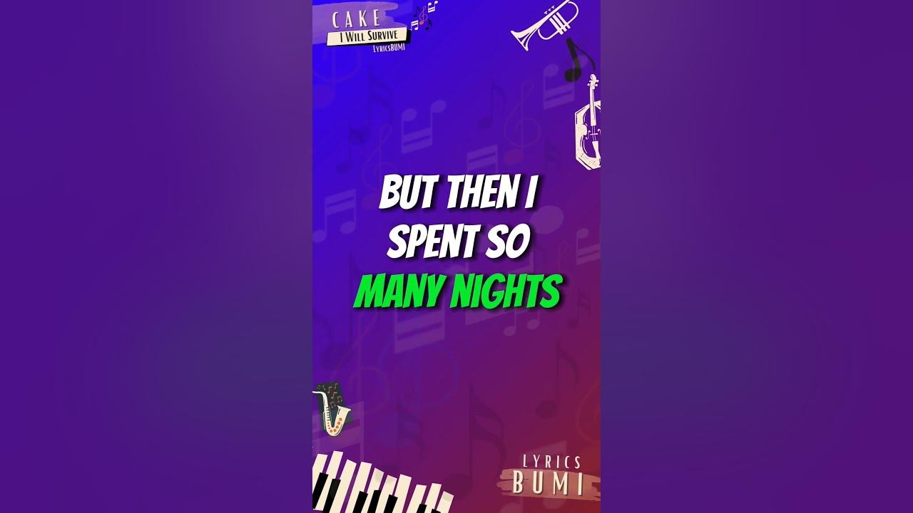 Cake I Will Survive (Lyrics) music viral viral shortsyoutube 