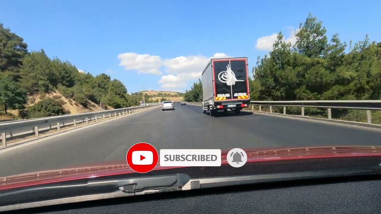 İzmir-Manisa Kesintisiz Tek Parça Araba Yolculuğu [4K] Manisa'da Arabayla Kısa Bir Tur Ağustos 2025