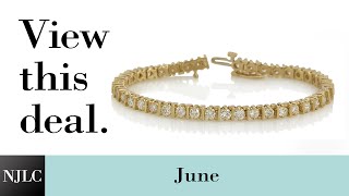 Deal of the Month: Yellow Gold Diamond Tennis Bracelet