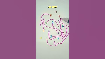 🤔 Draw a checkered path with numbers 1-10❓#shorts #math #number #iq #viral #colors