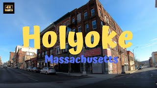 Holyoke Massachusetts  ( drive thru ) 4K Travel Video