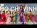 Vietnam Ao Dai Parade Beautiful Women Festival In Saigon 4K