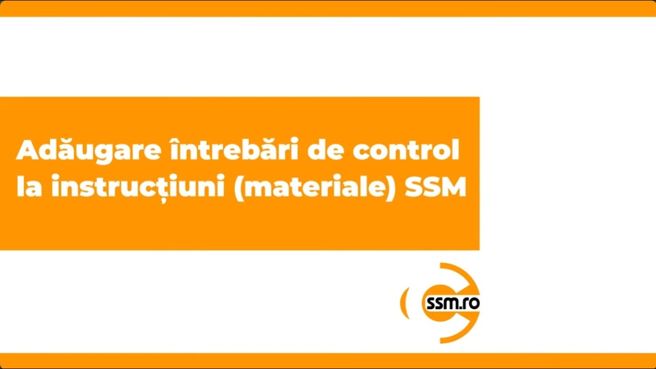 Adăugare întrebări de control la instrucțiuni