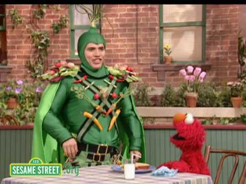 Sesame Street: John Leguizamo Is Captain Vegetable - In this clip, John Leguizamo encourages eating veggies.