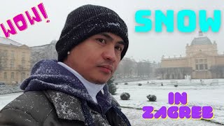 WINTER SNOW IN ZAGREB, CROTIA | [January 10, 2021] 4K