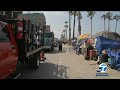 Crews clear out homeless encampments along Venice boardwalk I ABC7