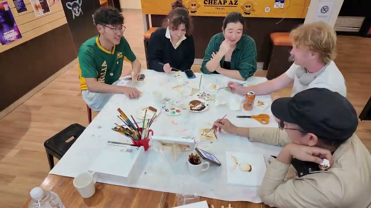 Indigenouism Art Workshop (Coffee Painting) in Melbourne City Backpackers