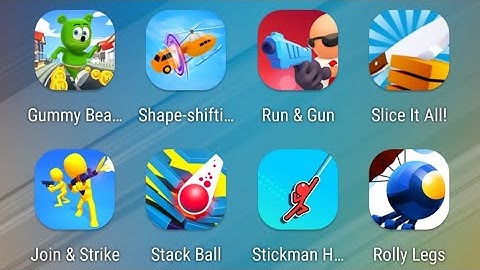 Gummy Bear Runner,Shape-shifting,Run & Gun,Slice It All,Join & Strike,Stack Ball,Stickman Hook,Rolly