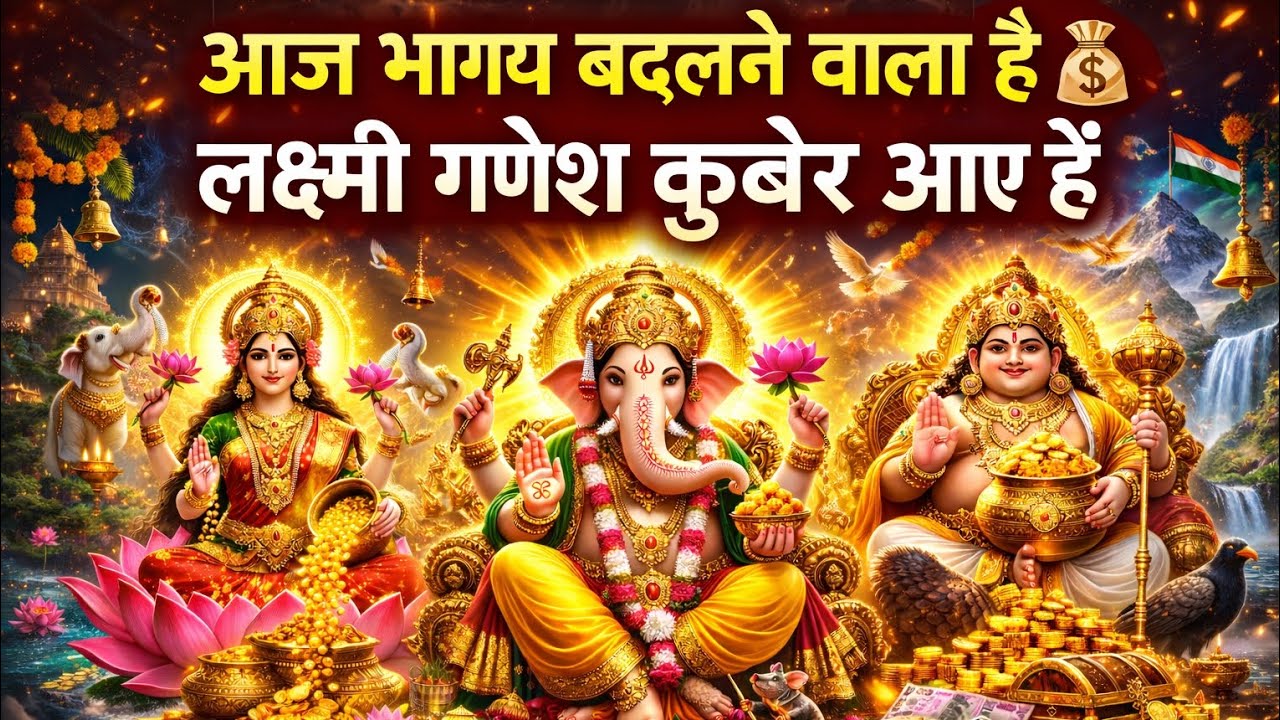 आज तीनों देव एक साथ 🙏 धन वर्षा का दिव्य मंत्र | किस्मत बदलने का समय आ गया है |💯💰#समृद्धिमंत्र