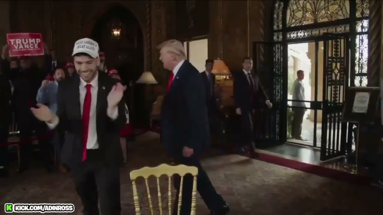 Trump Walks Out To Many Men On Adin Ross Stream
