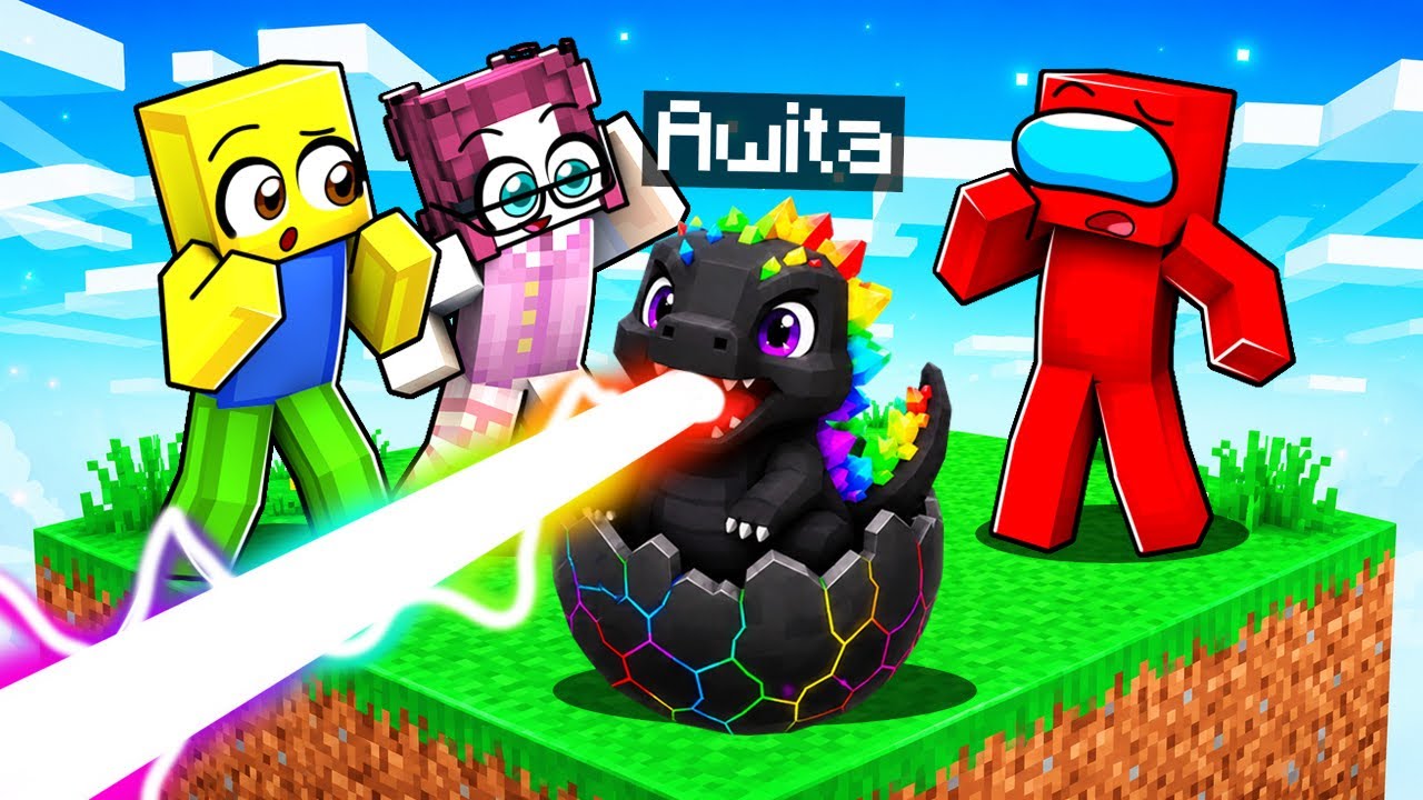 Me Convertí en GODZILLA BEBÉ En Un CHUNK OP en Minecraft!