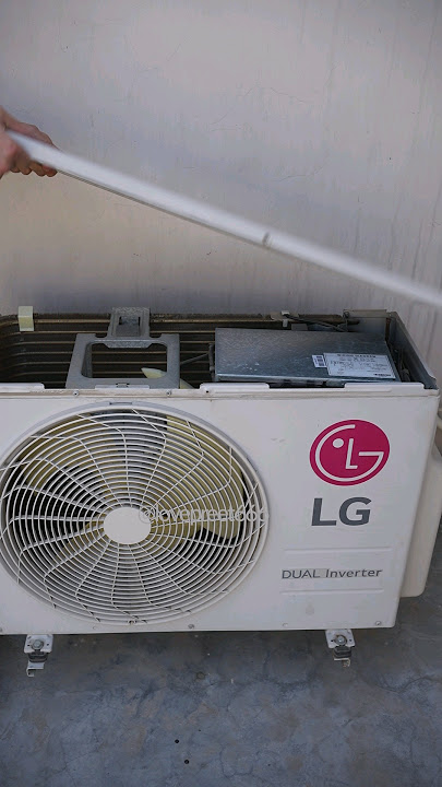 LG AC Outdoor Unit Cleaning #acservice #airconcleaning #accleaning #HVAC #viralshorts #shortsvideo