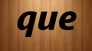 Que in French / Que French Pronunciation