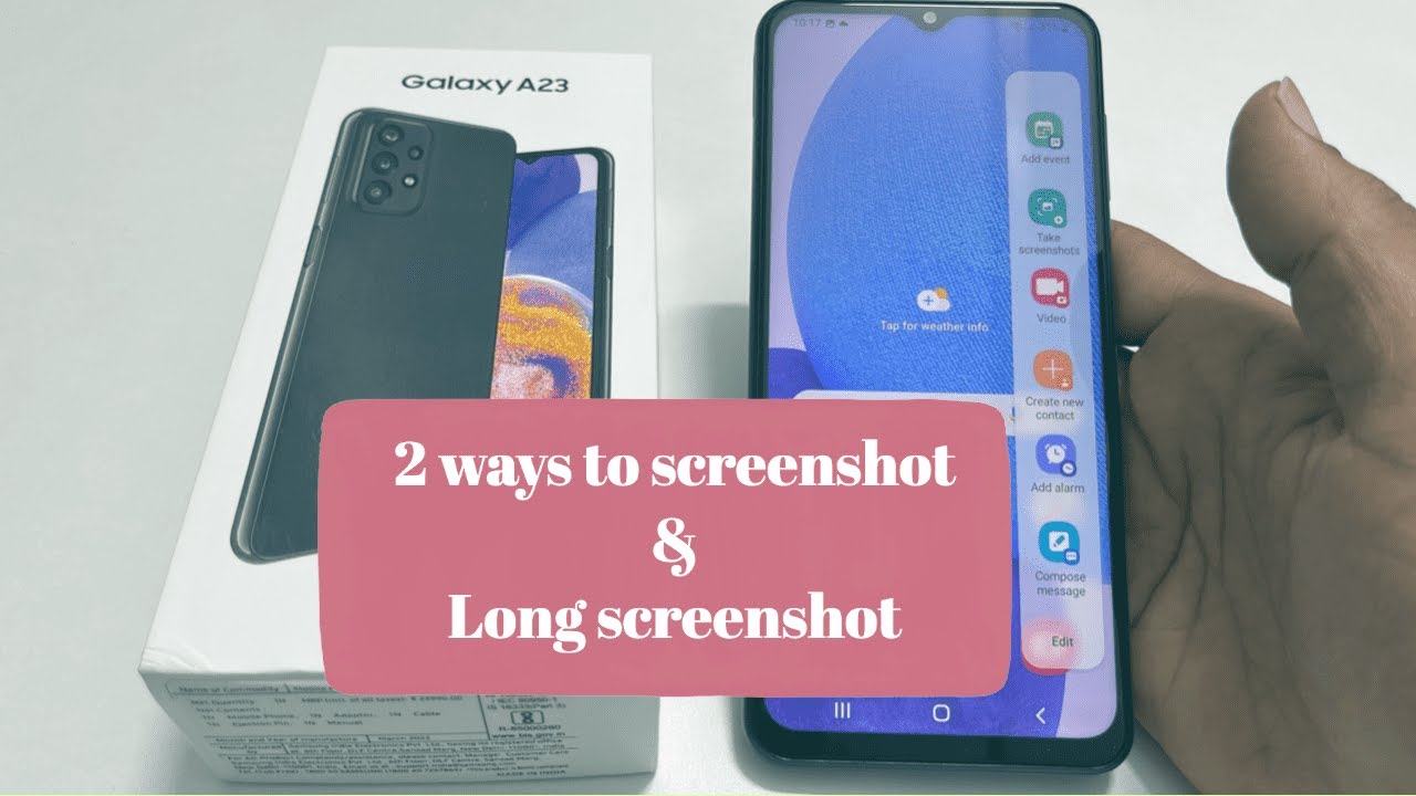 Samsung Galaxy A23 : How to screenshot -2 Ways Plus Long screenshot - YouTube Samsung Galaxy A23 : How To Screenshot -2 Ways Plus Long Screenshot - Youtube