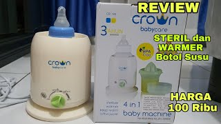 REVIEW STERILIZER & WARMER BOTOL ASI. CROWN BABYCARE | ALAT STERIL dan PENGHANGAT BOTOL ASI