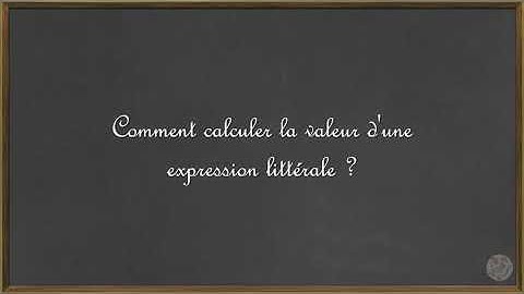 Calculer la valeur d