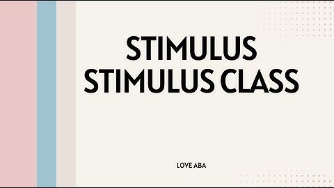 What is Stimulus and Stimulus Class(Formal, Functional, Temporal, Arbitrary w Examples & Mock Exam