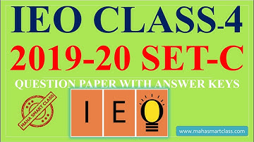 IEO CLASS-4 Set-C 2019-2020  | IEO previous year SOLVED PAPER | IEO Question paper with answer keys