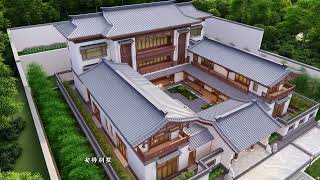 新中式风格的四合院别墅设计案例分享