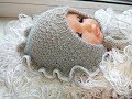 Бесшовная шапочка для новорожденного СНЕЖАНА (анатомический чепчик) 1 часть