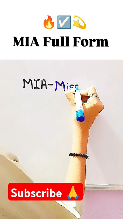 MIA Ka Full Form 🤔 || MIA ka full form kya hota hai #mia #trending